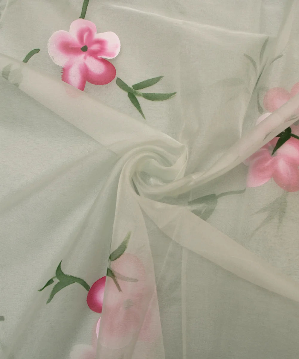 Buy Hand Painting Organza Fabric Online