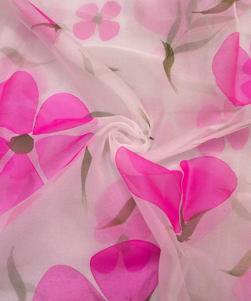 Buy Hand Painting Organza Fabric Online