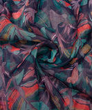 Multi Color Floral Printed Organza Fabric