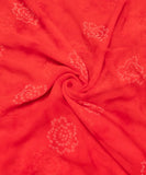 Orange Bandhani Print Georgette Fabric
