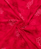Red Bandhani Print Georgette Fabric