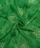 Green Bandhani Print Georgette Fabric