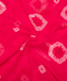 Hot Pink Bandhani Print Georgette Fabric
