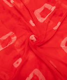 Red Bandhani Print Georgette Fabric
