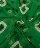 Green Bandhani Print Georgette Fabric