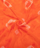 Light Orange Bandhani Print Georgette Fabric