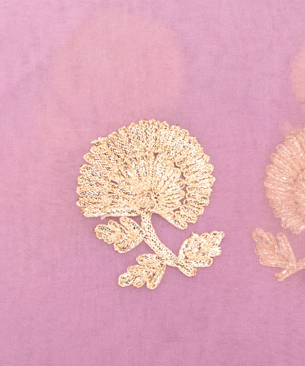 Tie Dye Floral Organza Embroidery Fabric