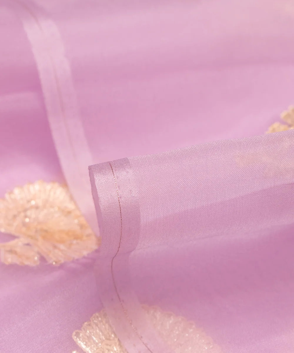 Tie Dye Floral Organza Embroidery Fabric