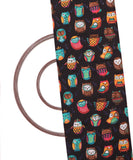 Black Colour Bird Printed Cotton Fabric
