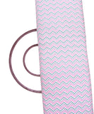 White Colour Zig Zag Printed Cotton Fabric