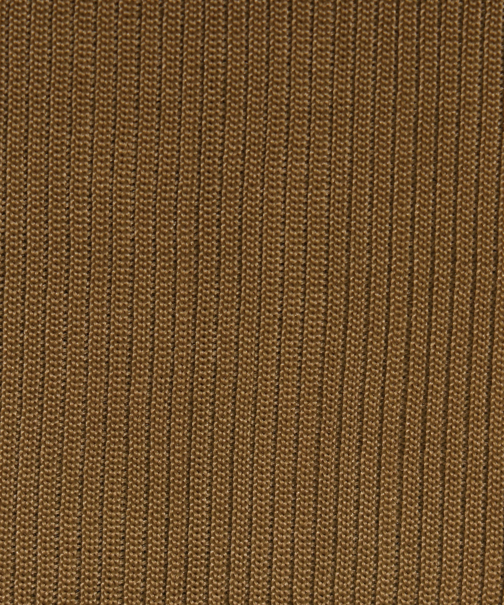 Khaki Colour Plain Rib Hosiery Fabric