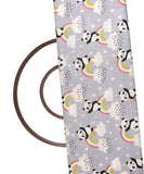 Grey Colour Animal Printed Cotton Fabric