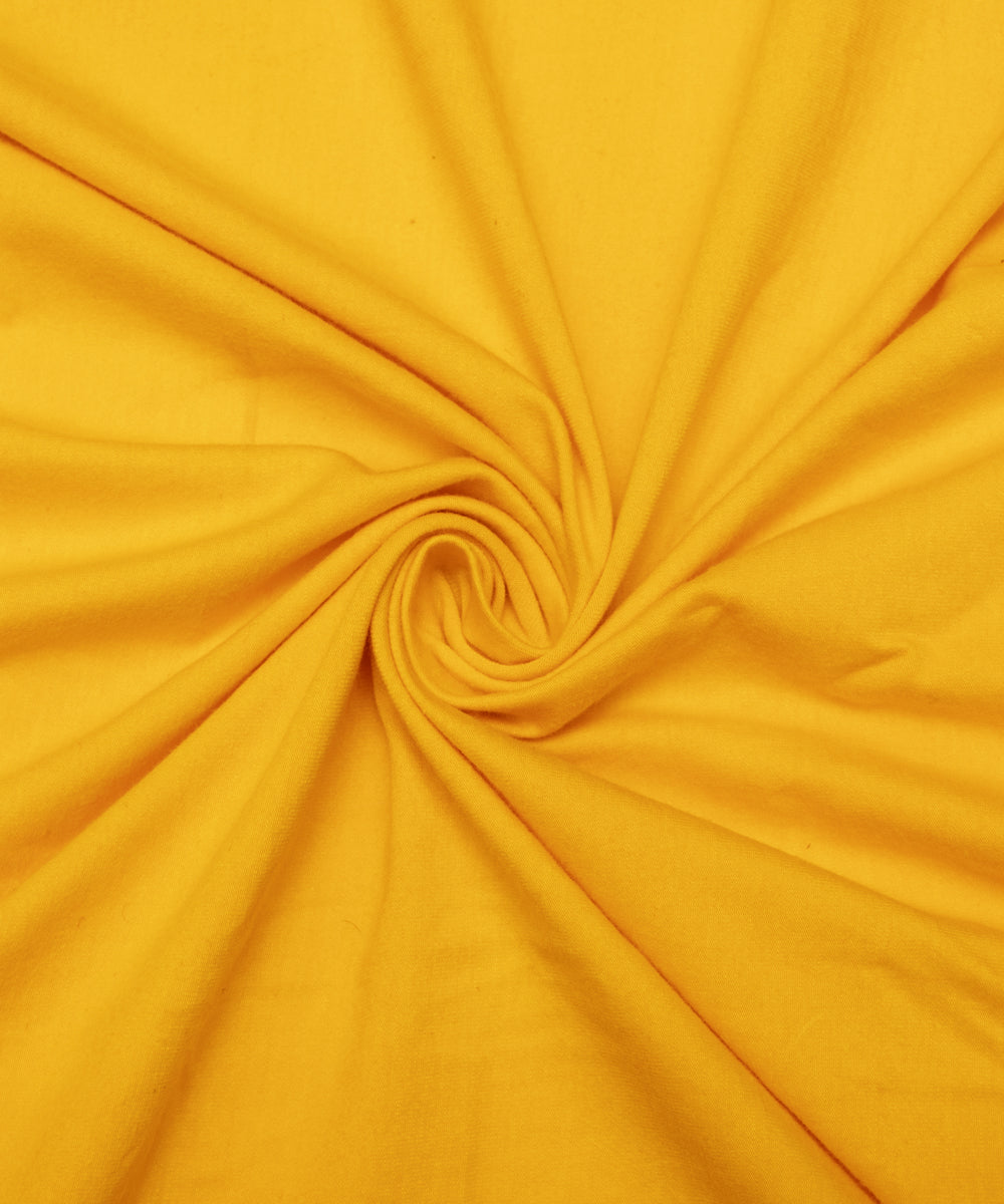 Mango Yellow  Colour Plain Hosiery Fabric