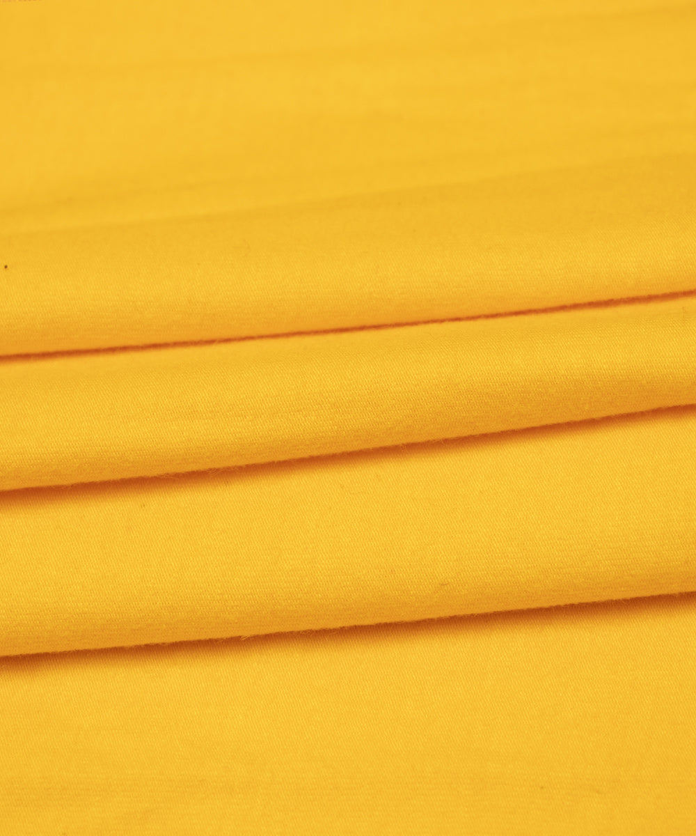 Mango Yellow  Colour Plain Hosiery Fabric