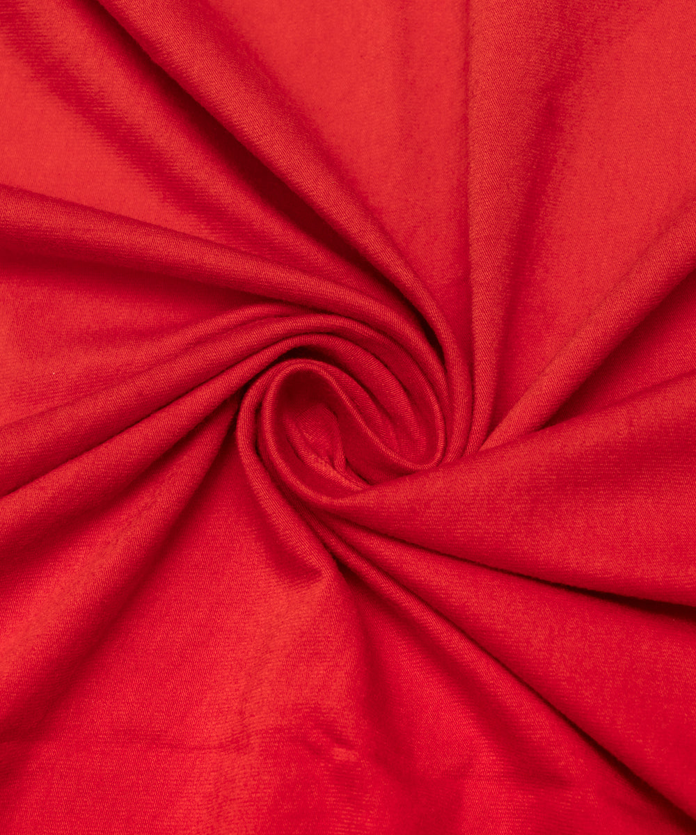 Red Colour Plain Hosiery Fabric