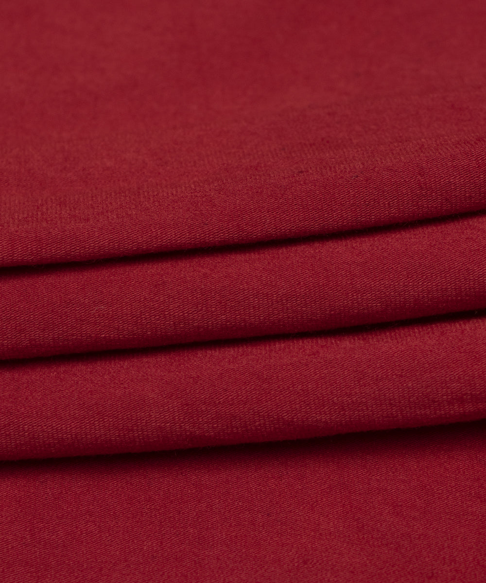 Maroon Colour Plain Hosiery Fabric