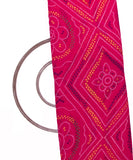 Magenta Colour Bandhani Print Georgette Fabric
