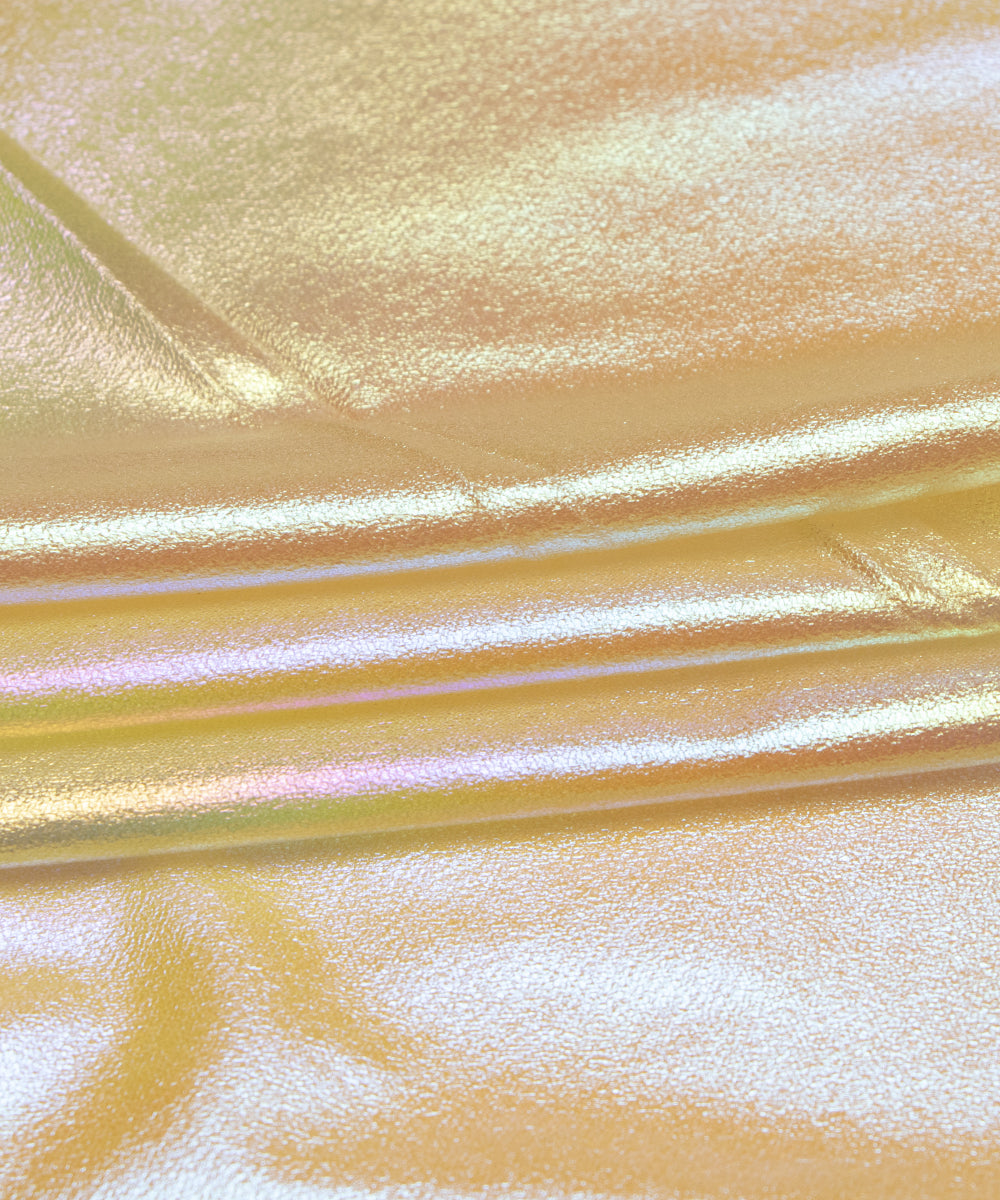 Yellow Colour Rainbow Imported Lycra Fabric