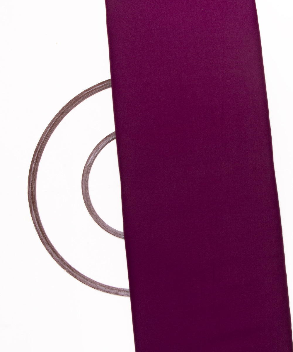 Wine Colour Plain Crepe Fabric