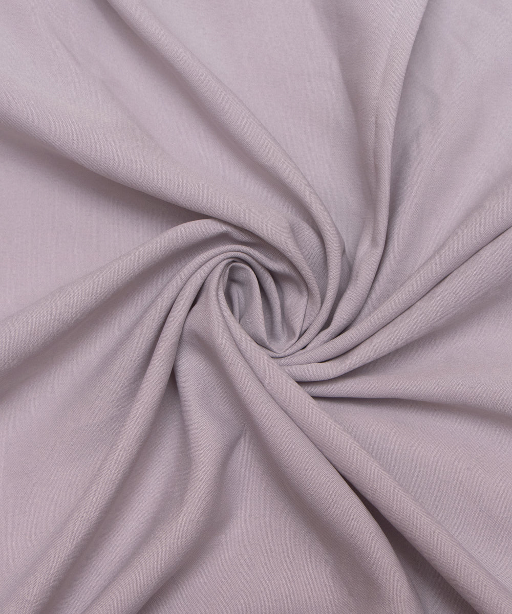 Grey Colour Plain Crepe Fabric