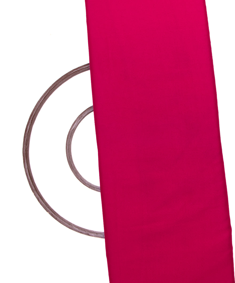 Magenta Colour Plain Crepe Fabric