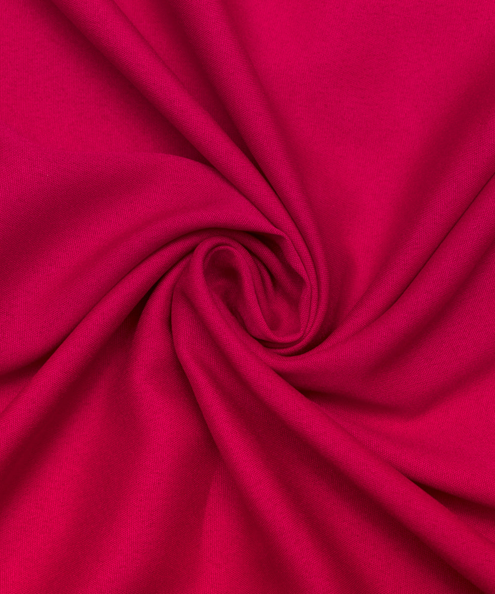Magenta Colour Plain Crepe Fabric