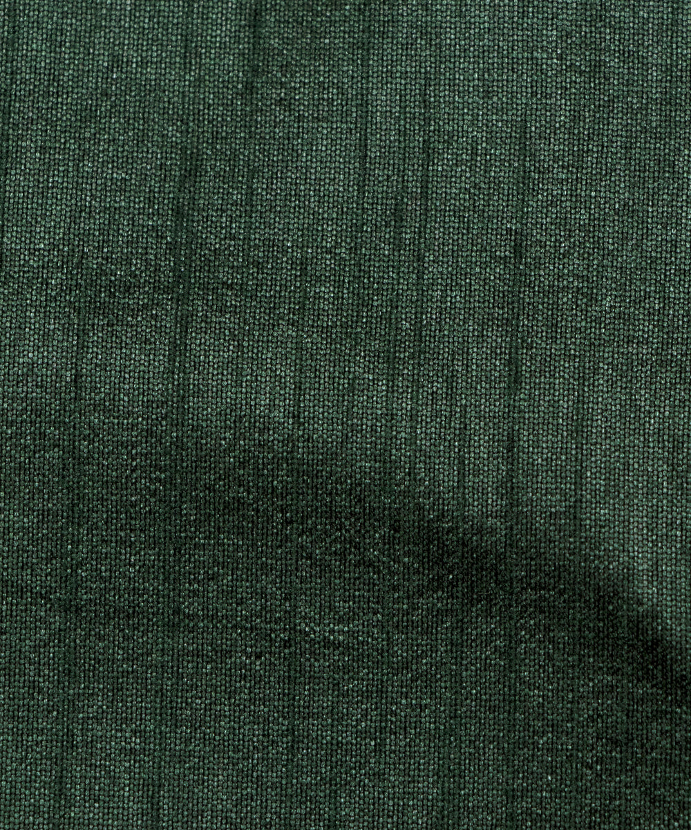Forest Green Colour Plain Raw Silk Fabric