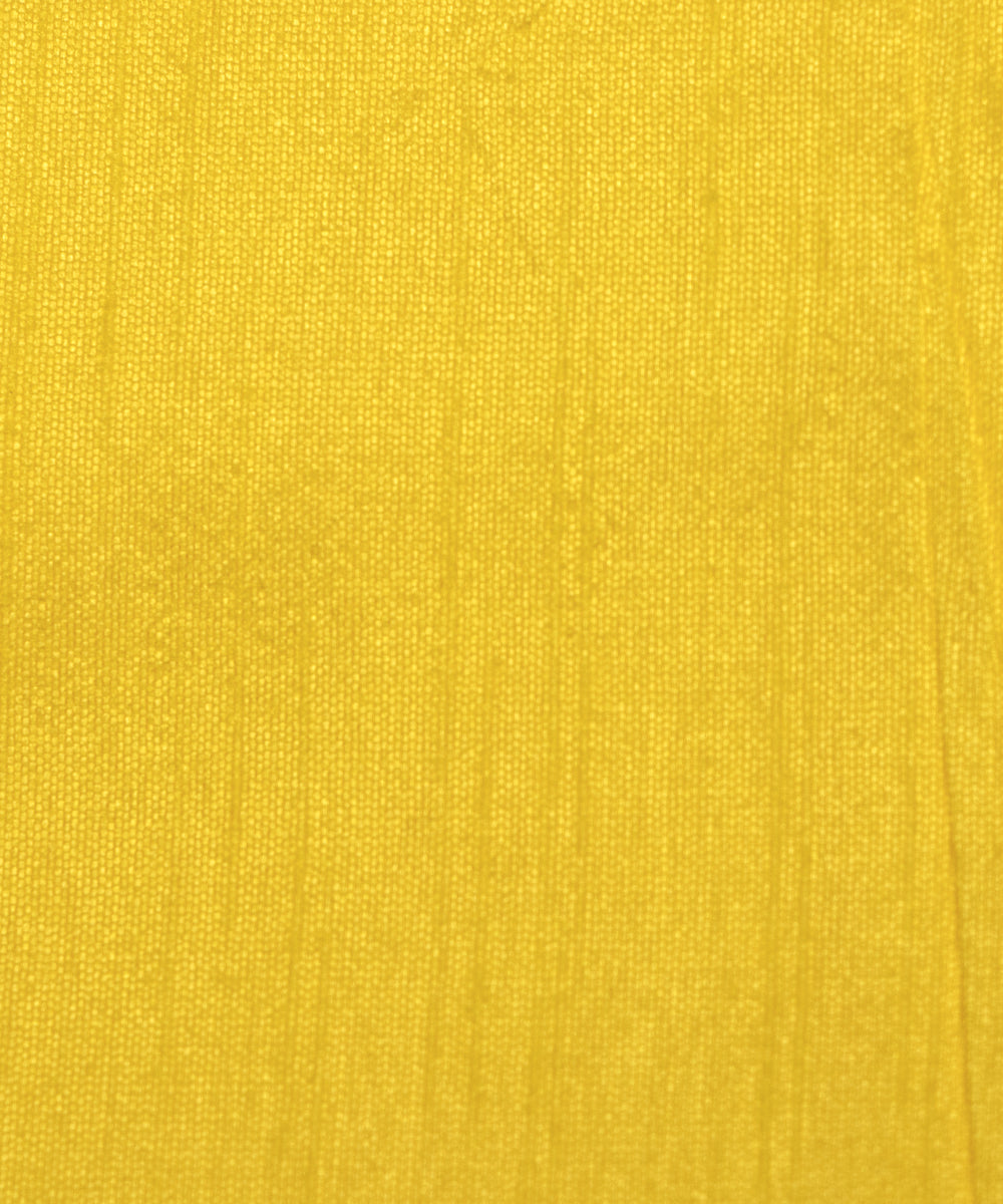 Yellow Colour Plain Raw Silk Fabric