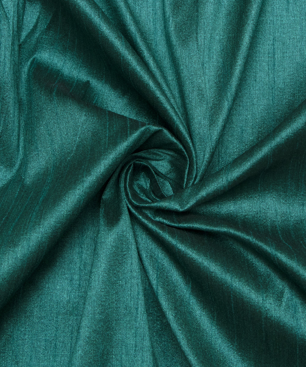 Tuquoise Colour Plain Raw Silk Fabric