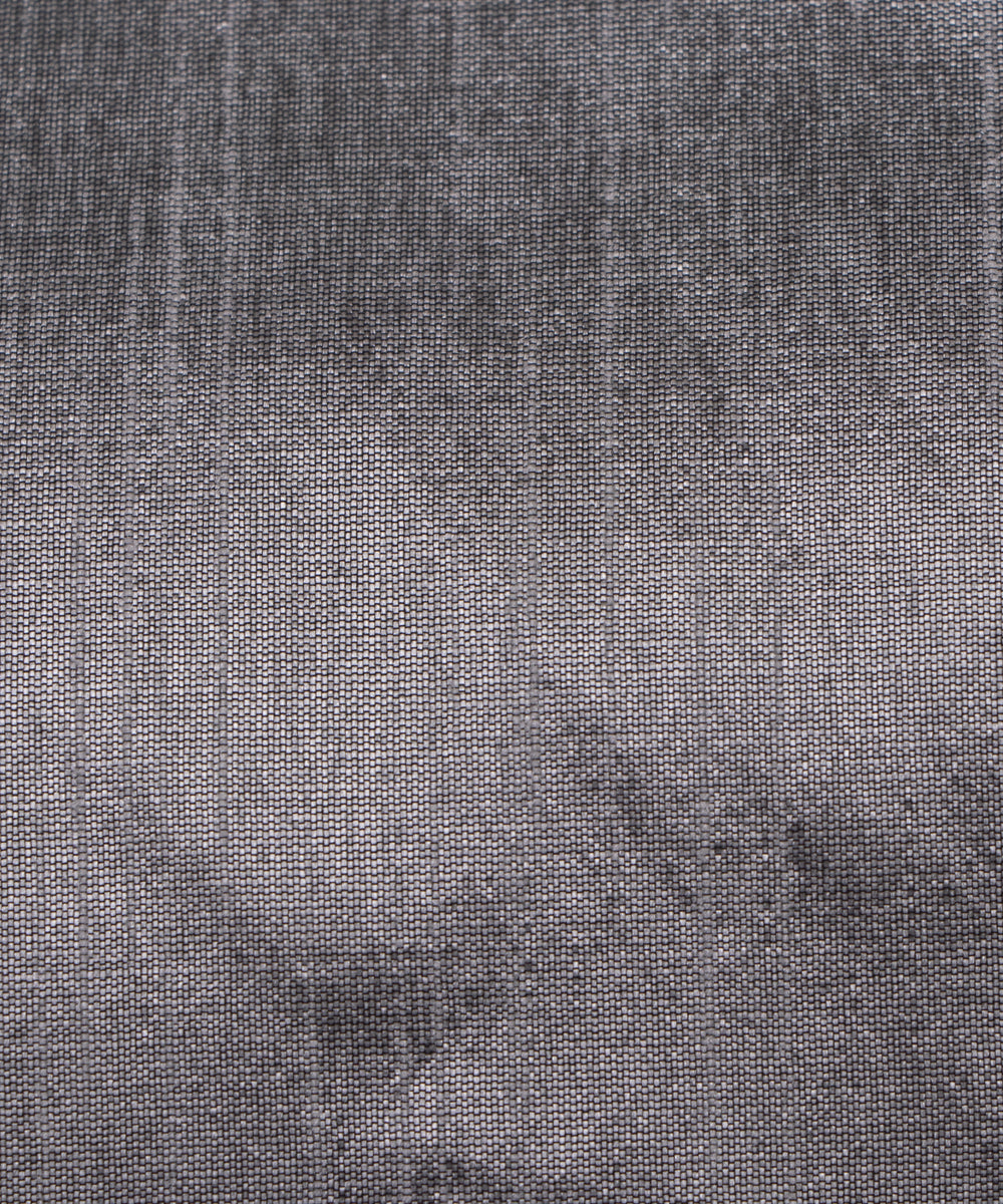 Grey Colour Plain Raw Silk Fabric