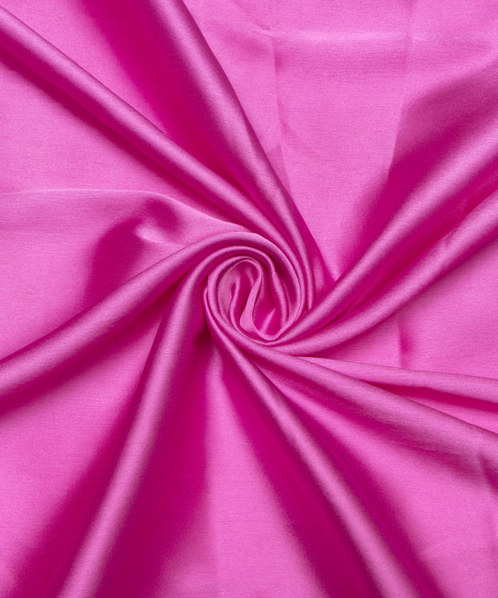 Dark Pink Colour Plain Satin Fabric