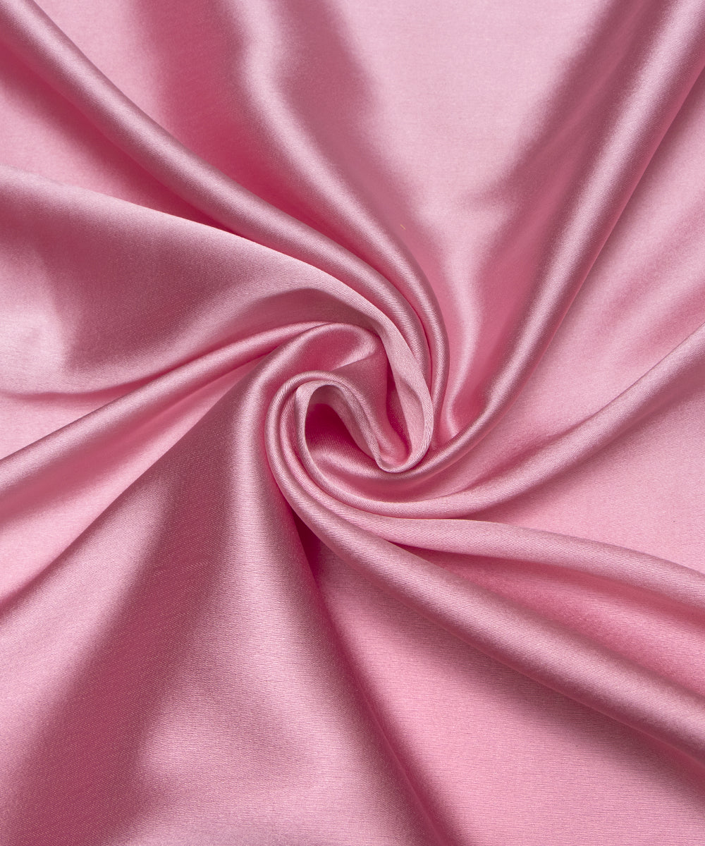 Pink Colour Plain Satin Fabric