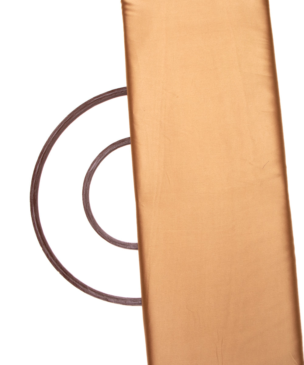 Golden Beige Colour Plain Satin Fabric