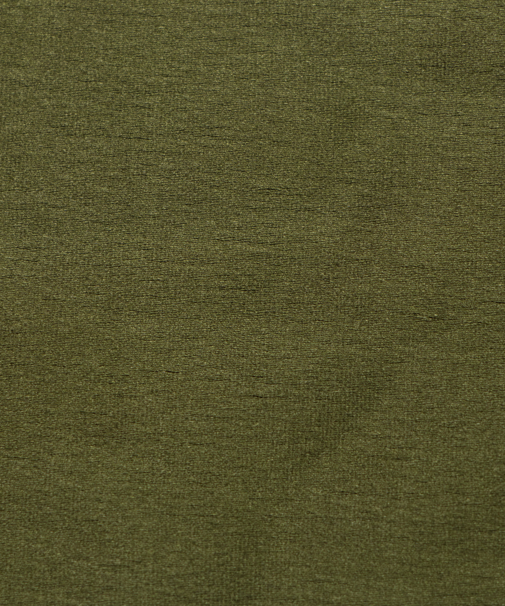 Olive Green Colour Plain Satin Fabric