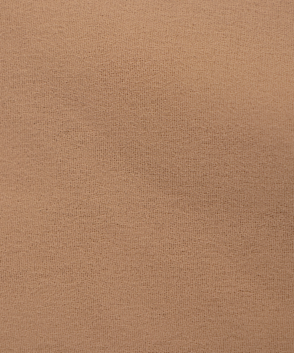 Beige Colour Plain Faux Georgette Fabric