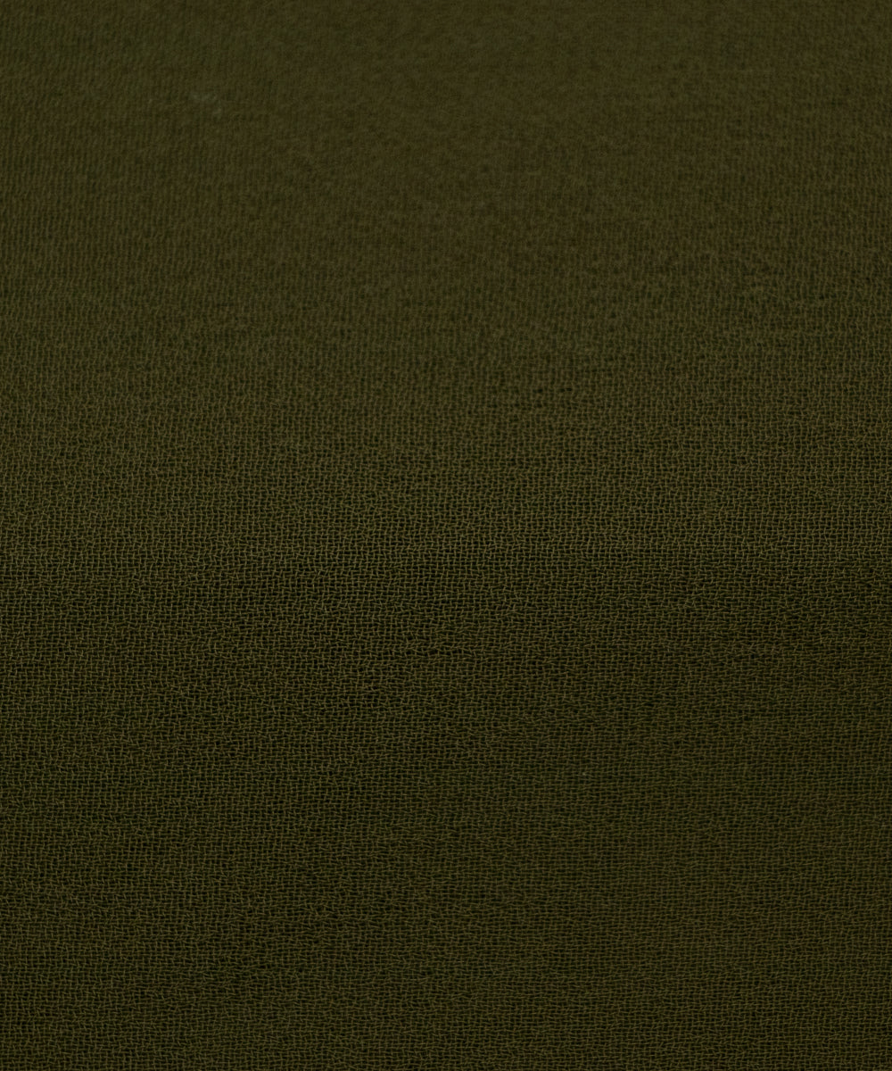 Mehandi Green Colour Plain Faux Georgette Fabric