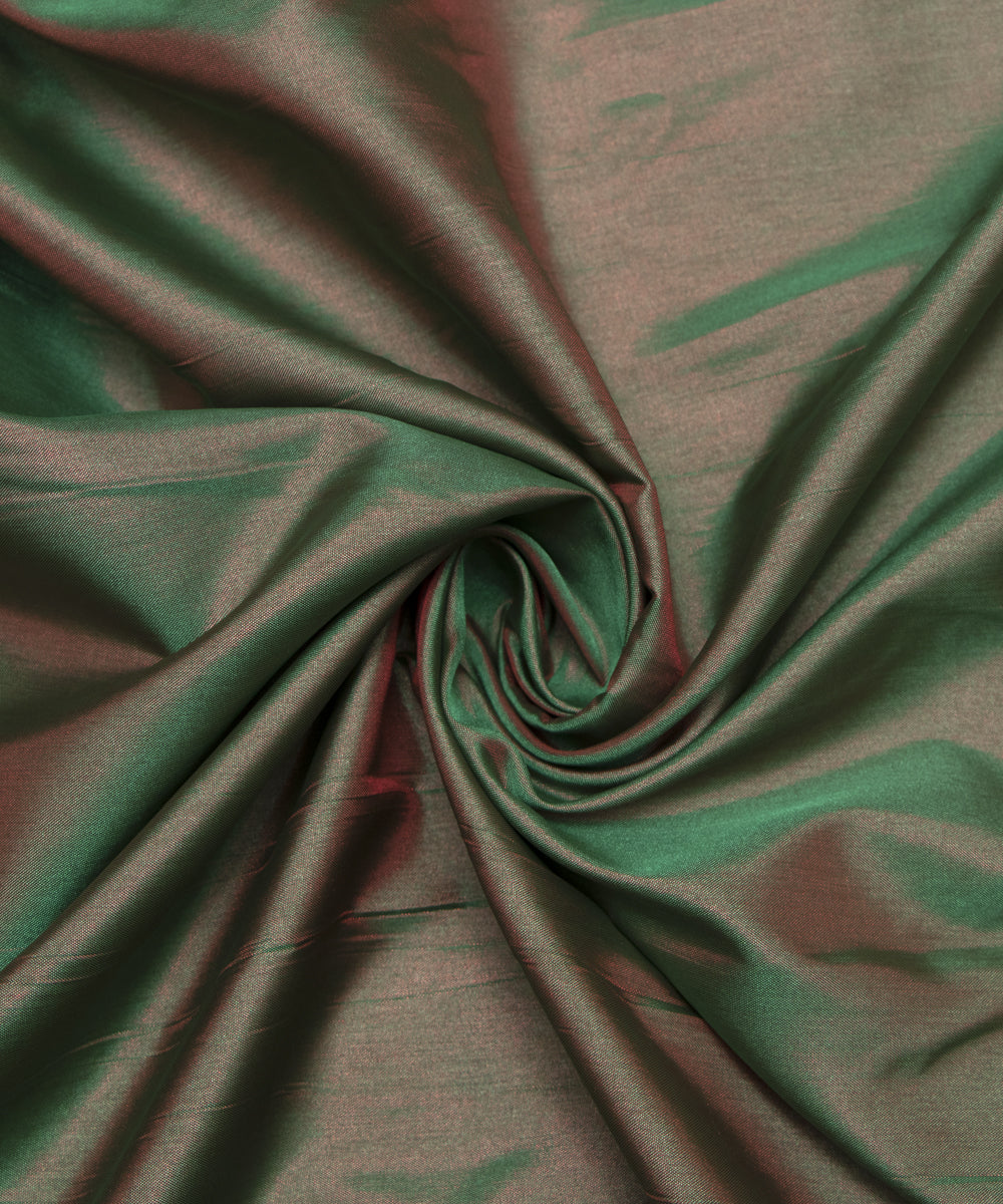 Green Red Colour Two Tone Plain Paper Silk Fabric