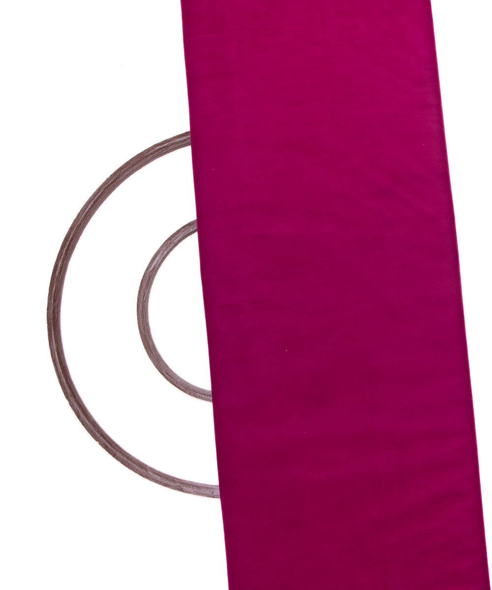 Wine Colour Plain Net Fabric