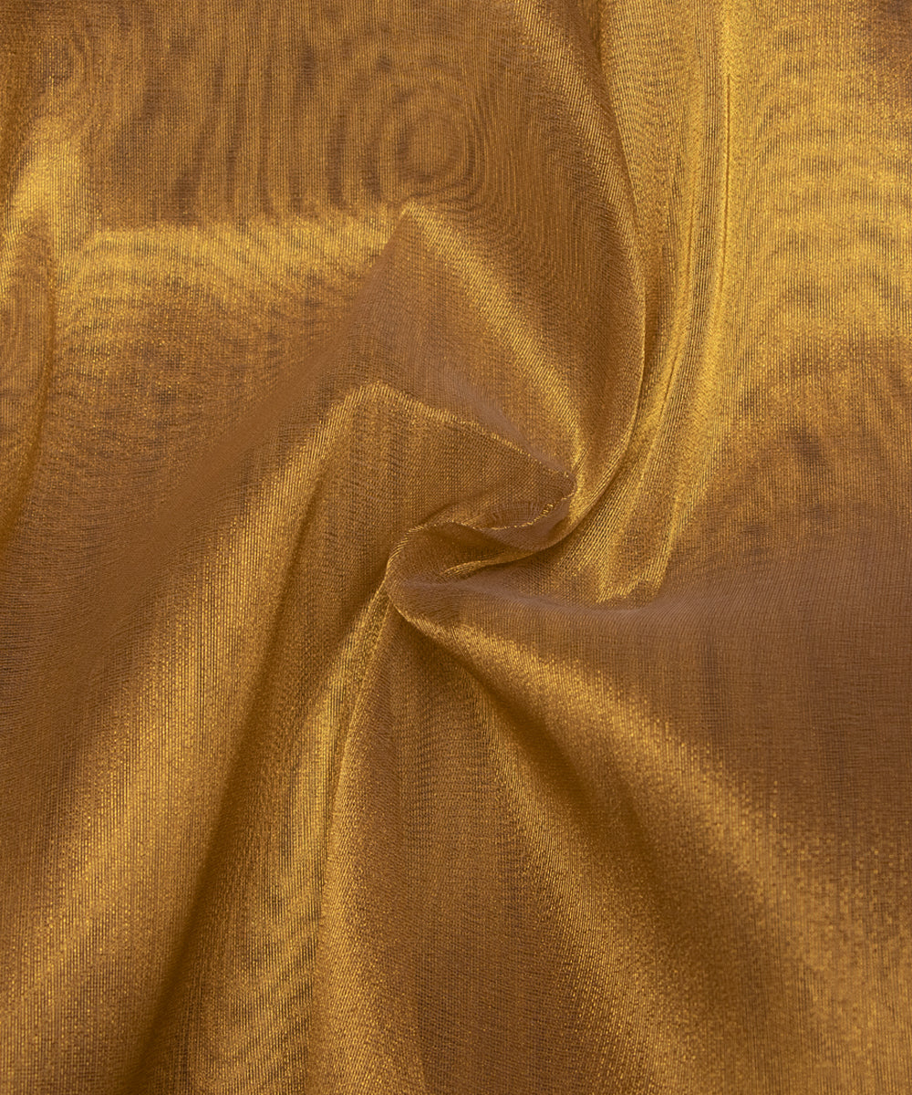 Golden Colour Plain Tissue Organza Fabric