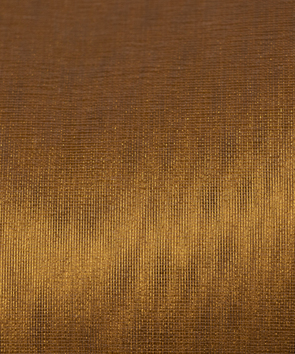 Golden Colour Plain Tissue Organza Fabric