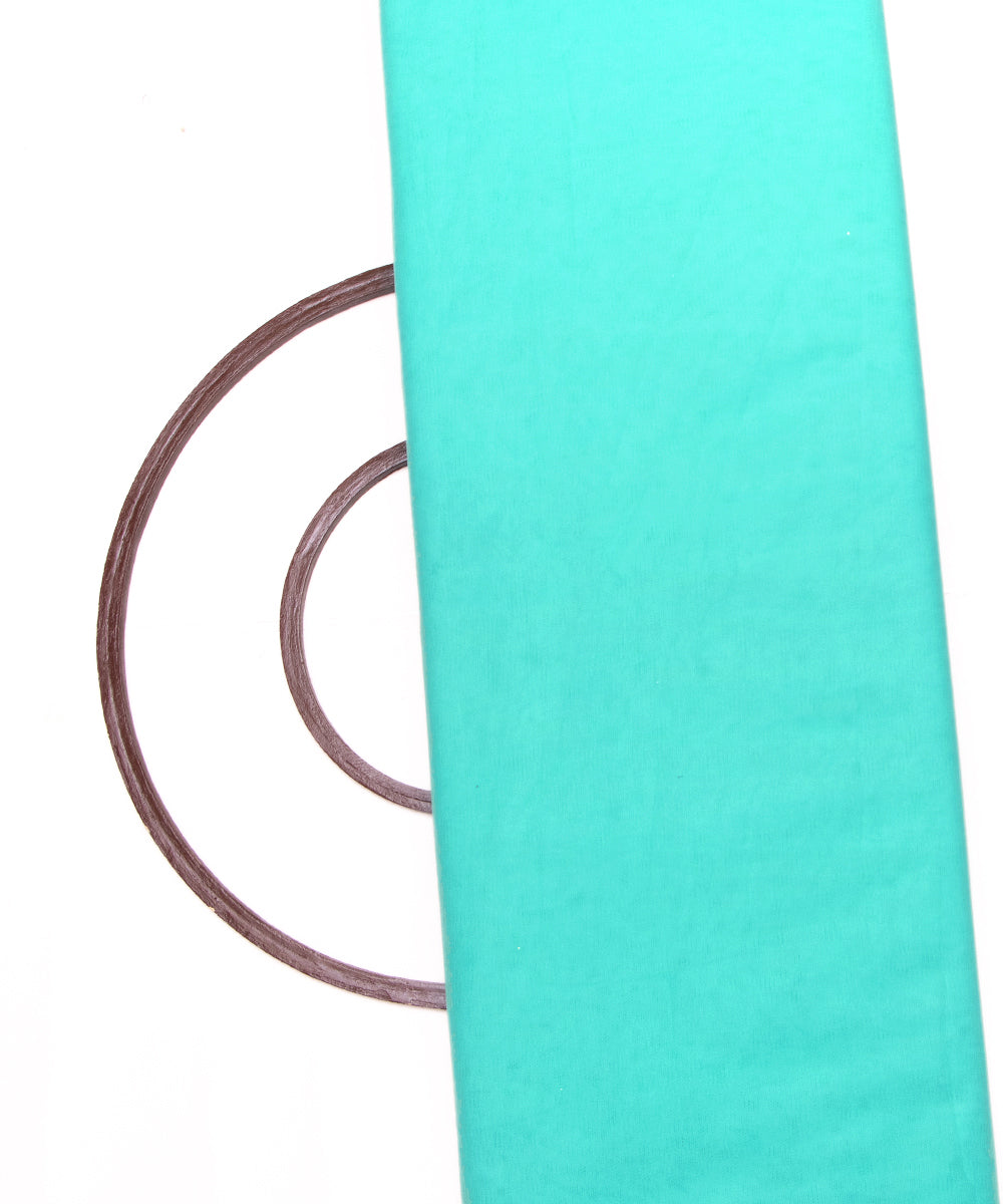Sea Green Colour Plain Net Fabric
