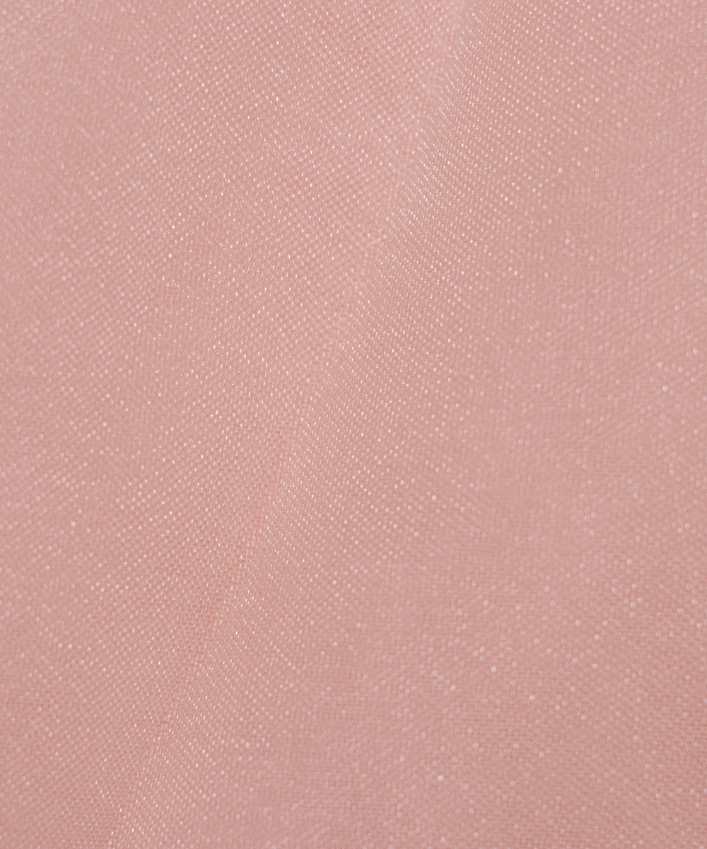 Pastel Peach Colour Plain Tissue Organza Fabric