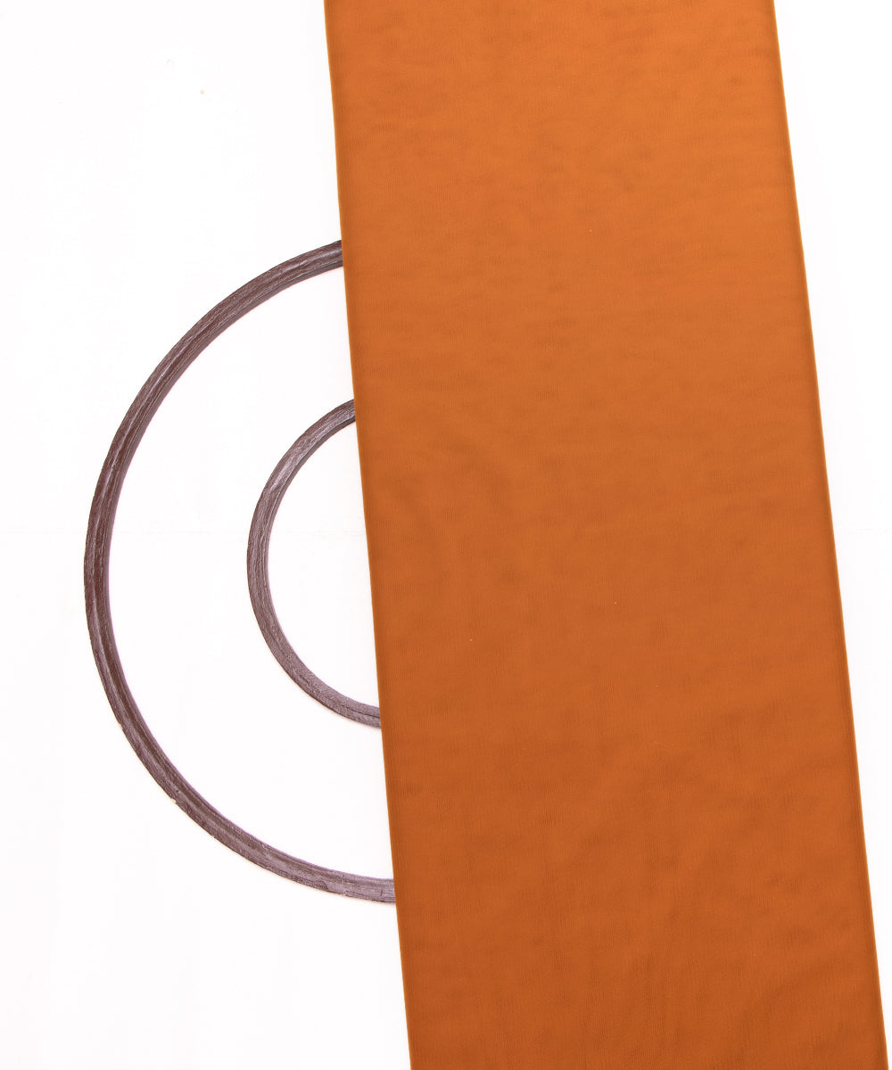 Yellow Mustard Colour Plain Net Fabric