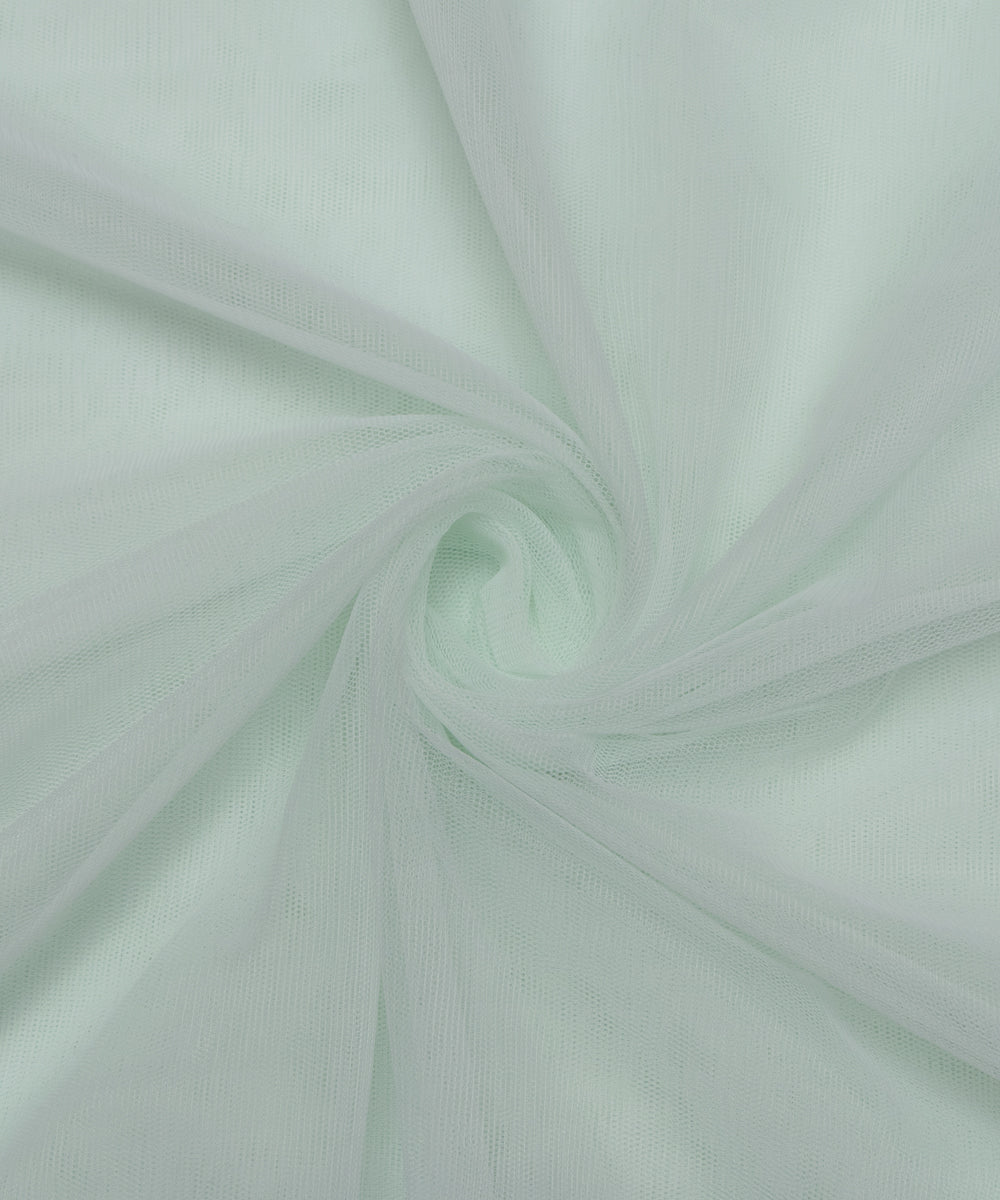 Mint Colour Plain Net Fabric