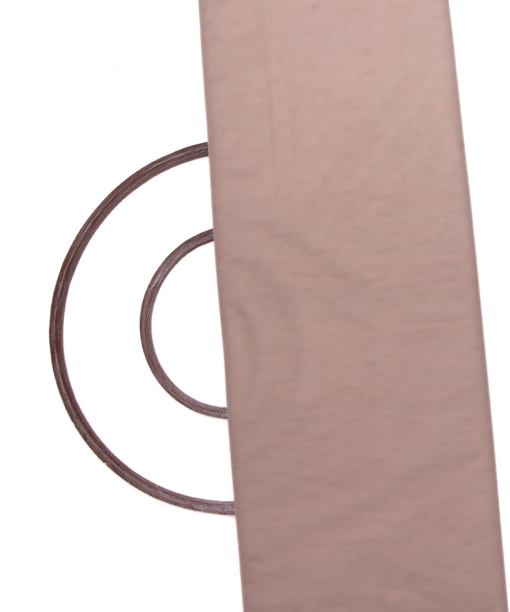 Grey Colour Plain Net Fabric