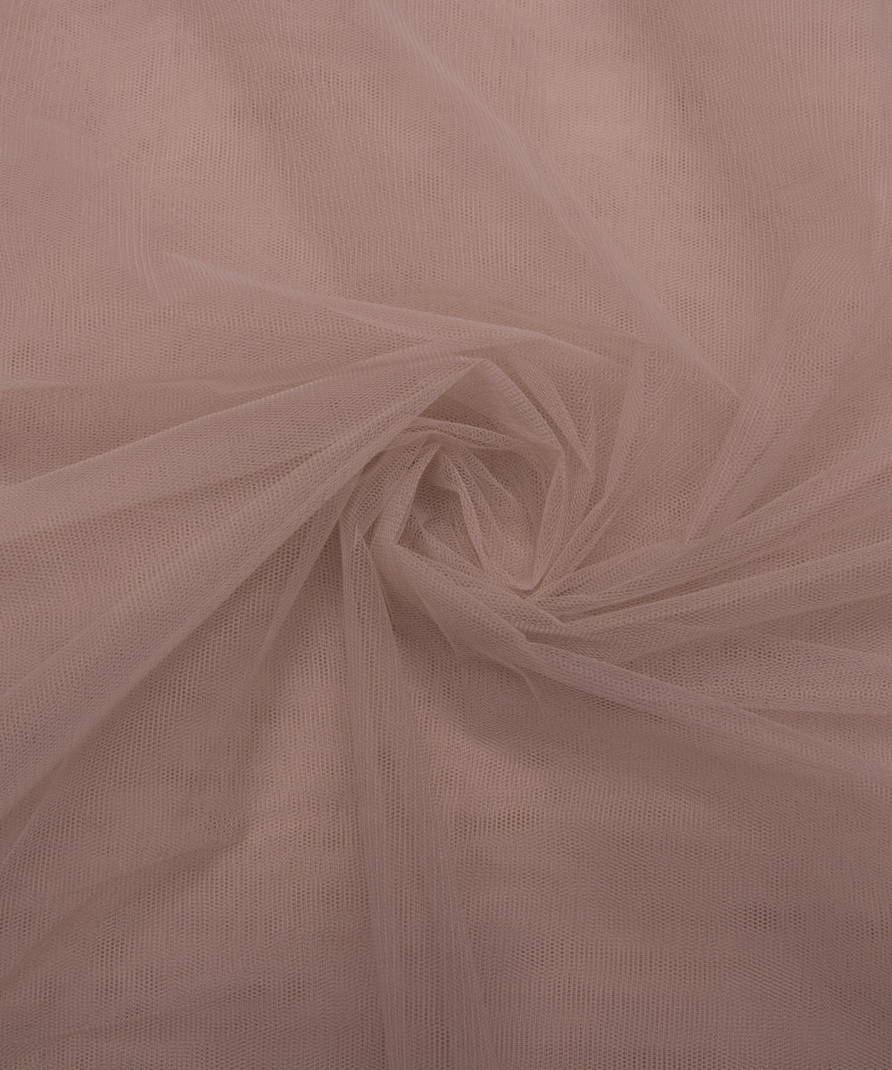 Grey Colour Plain Net Fabric