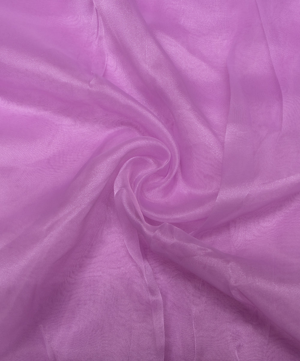Lavender Colour Plain Tissue Organza Fabric