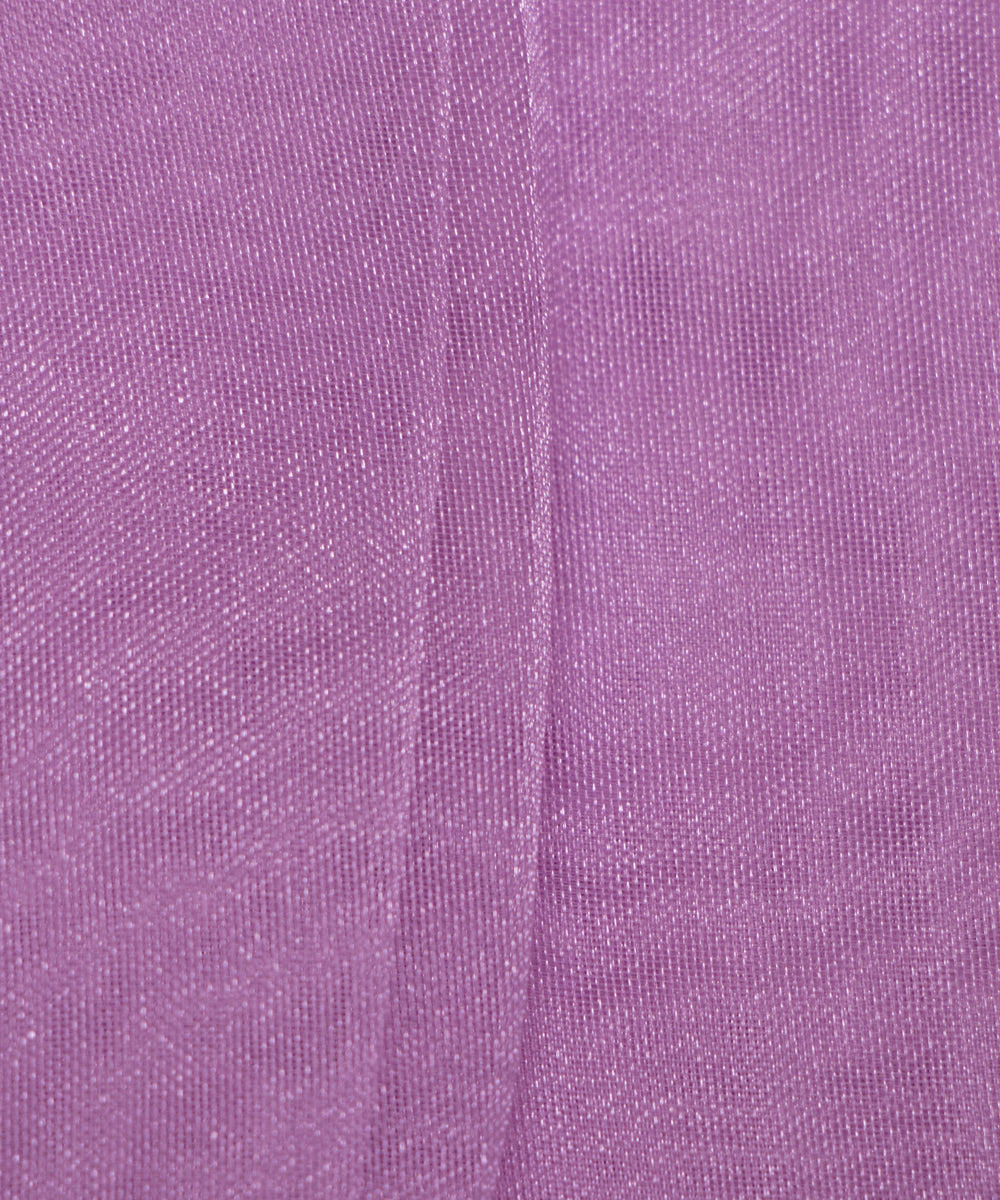 Lavender Colour Plain Tissue Organza Fabric