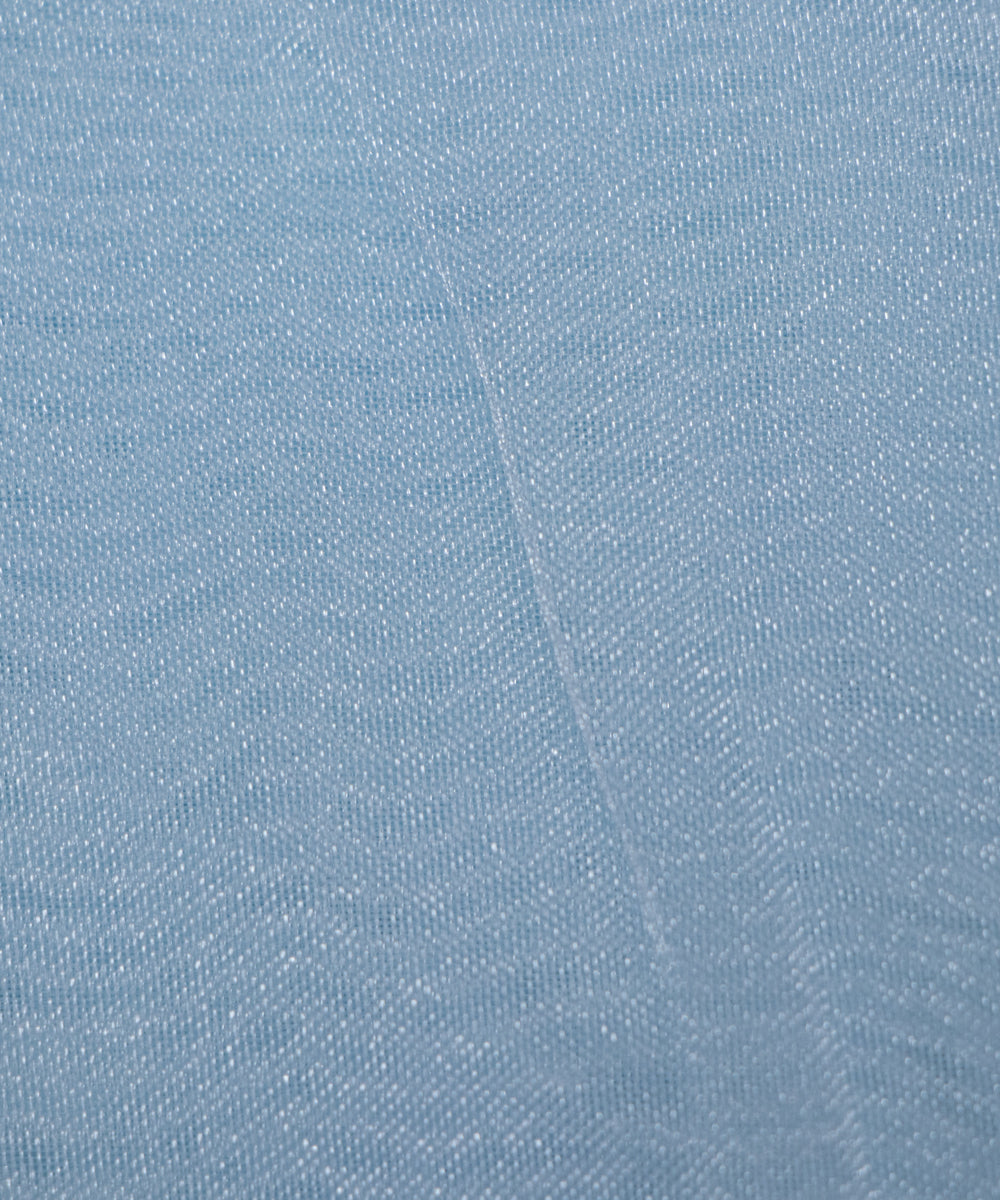 Light Blue Colour Plain Tissue Organza Fabric