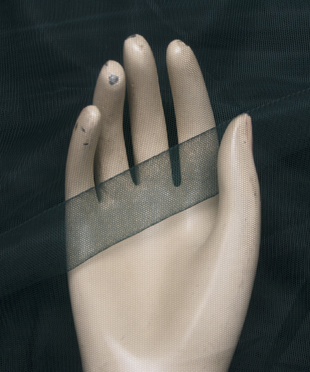 Olive Colour Plain Net Fabric